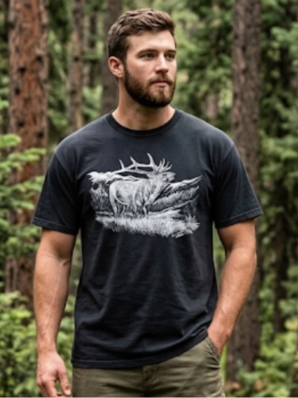 Vintage black elk shirt